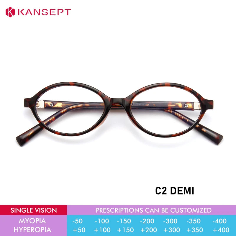 KANSEPT Women's Eyeglass Frame Optical Lenses Grade Glasses Prescription for Eyepieces in Trend Anti-Glare Lenses and Blue Light