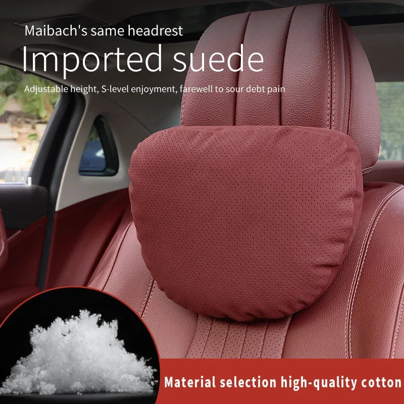 S-level Headrest Neck Pillow Car Seat Waist Pillow Super Soft Protector Neck Compatible For Tesla Audi Benz BMW Cars Interior