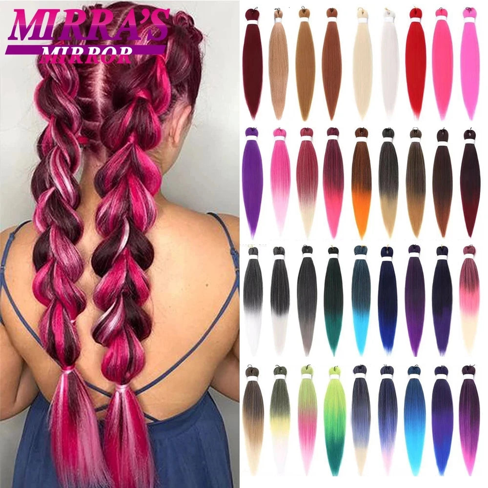 Braiding Hair Pre-stretched 26 Inch Hair Extensions for Afro Crochet Braids Synthetic Hair DIY Purple Pink Peach Red Jumbo Braid