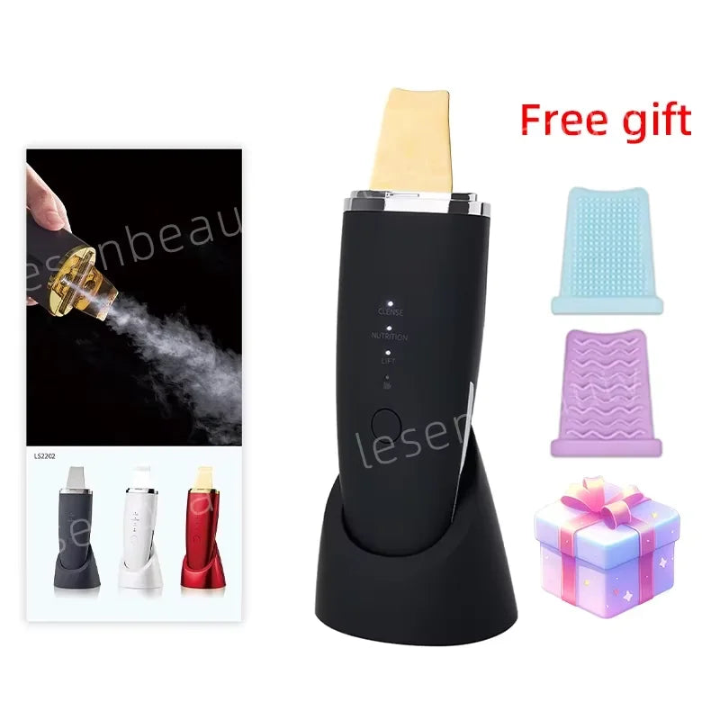 LESEN Skin Care Ultrasonic Skin Scrubber Blackheads Whiteheads Exfoliator Vibrating Facial Scraper Pore DeepCleanser Face Lifter