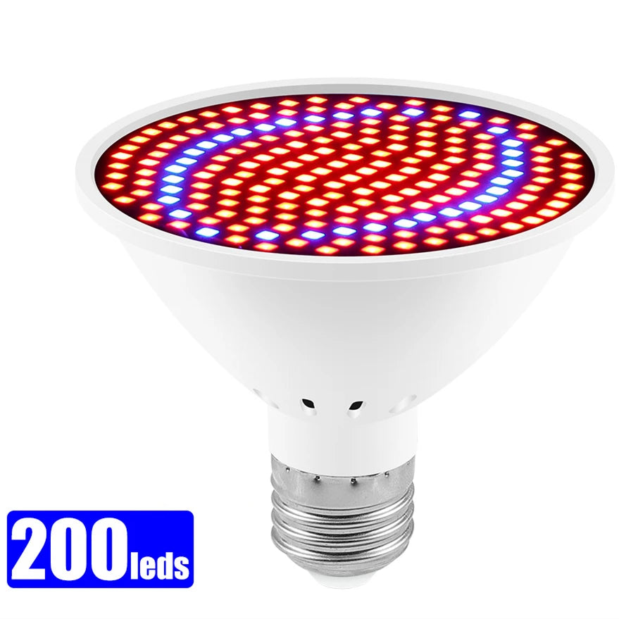 300~48Beads E27 Plant Growth Lamp Cup Red Blue Full Spectrum Indoor Planting Multi-specification Lamp Beads Lighting Light Cup