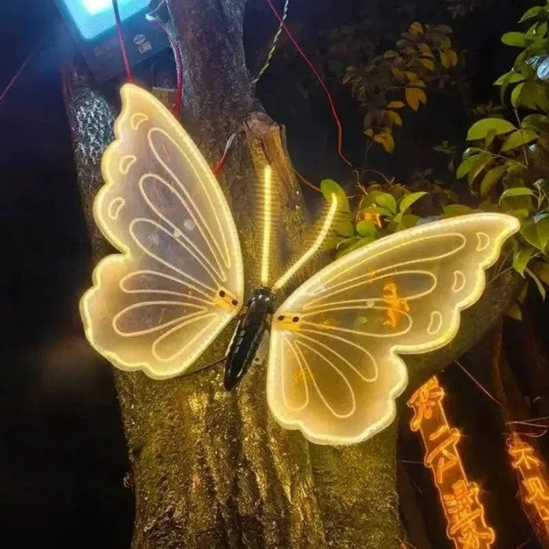 Butterfly Lights LED Butterflies with Movement Dynamic Static Butterfly Lights for Outdoor Wedding Party Christmas Decorations