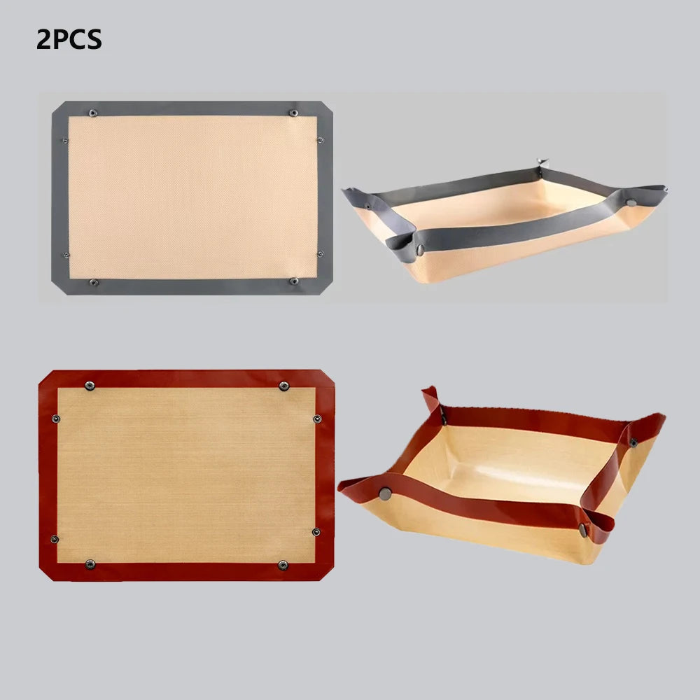 BUYYES Baking Mat Silicone Leakproof Cookie Tray Non-stick Baking Basket Heat Resistant Oven Liner Home Kitchen Tools Baking Mat
