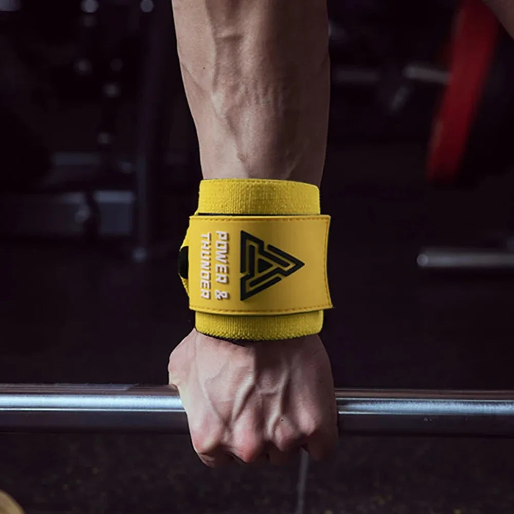 Heavy Duty Weight Lifting Wrist Wraps For Powerlifting Gym Crossfit Brace Wrist to Push Heavier Wrist Support with Thumb Loop