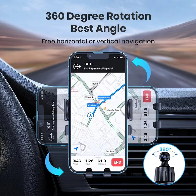 Car Phone Holder Gravity Car Air Vent Hook Clip Mount Smartphone GPS Car Stand Bracket Support in Car For iPhone Samsung Huawei