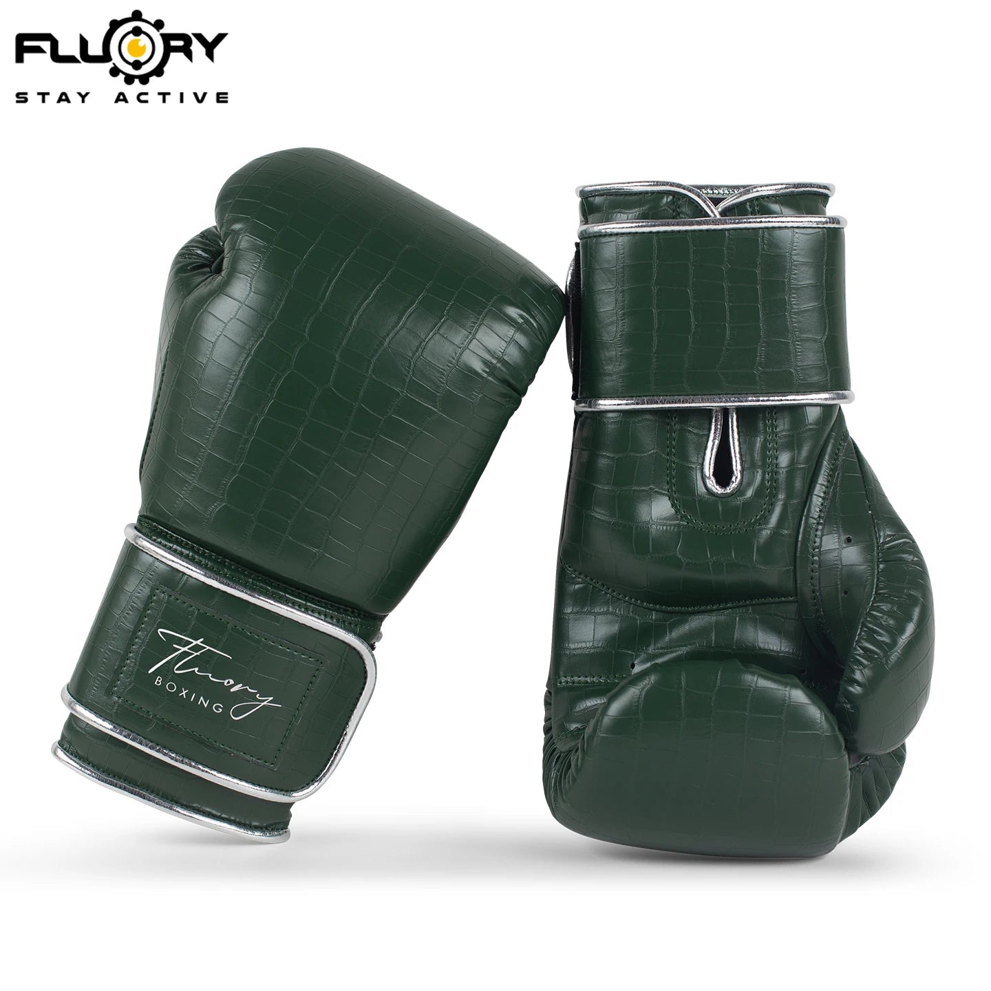 FLUORY Crocodile Patterned Boxing Gloves,8OZ 10OZ 12OZ 14OZ 16OZ High-Quality Thickened Pu Gym Boxing Training Muay Thai Gloves