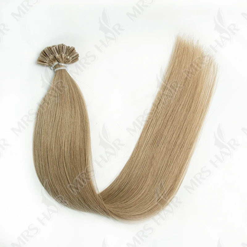 MRSHAIR U Tip Fusion Hair Extensions Nail Tips Human Hair Italiana 1.5cm Long Keratin Hair Bondings 12 16 20 24 inch 50strands