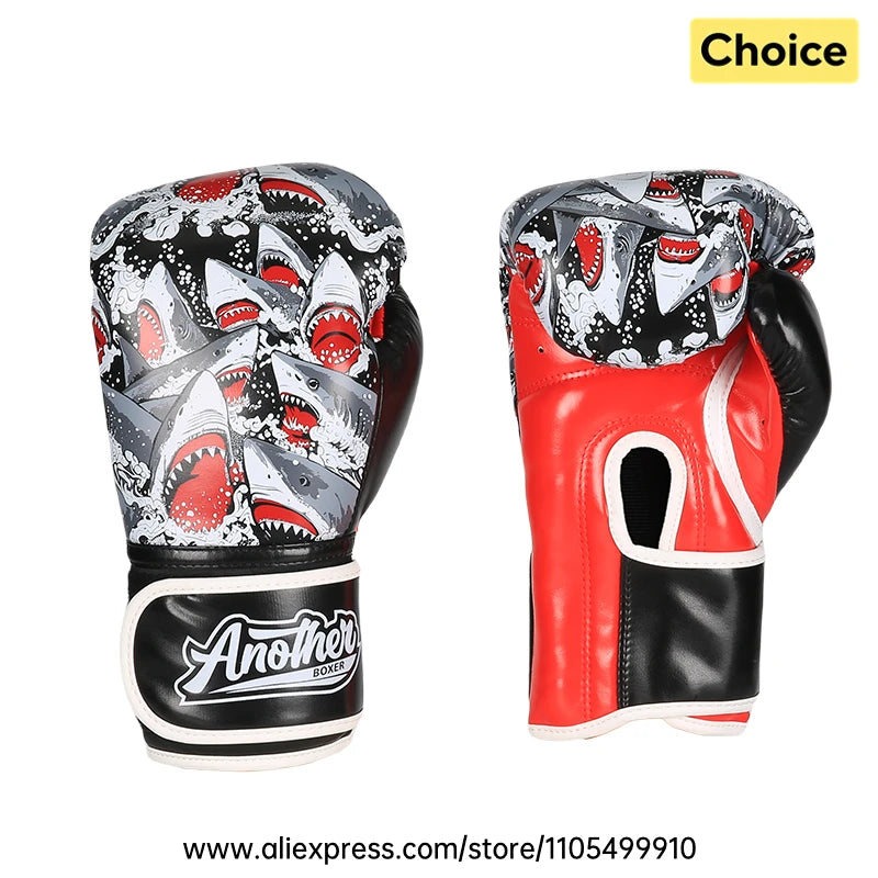 4-16OZ Boxing Sparring Gloves White Tiger Zebra Martial Arts MMA Gloves Wrist Support Sparring Fitness Kickboxing Punch Gloves