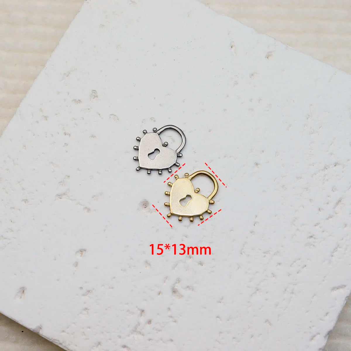 5pcs Casting Stainless Steel Lock Coin Charms DIY Fashion Jewelry Accessory Necklace Earrings Bracelets Handmaking PVD Plate