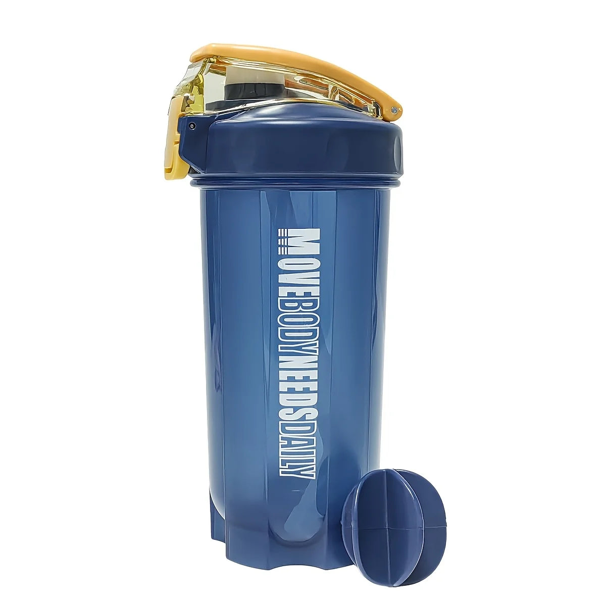 1pc Portable Protein Shaker 550ml Fitness Bottle with Plastic Whisk Ball for Fitness Enthusiasts Athletes Perfect For Outdoor