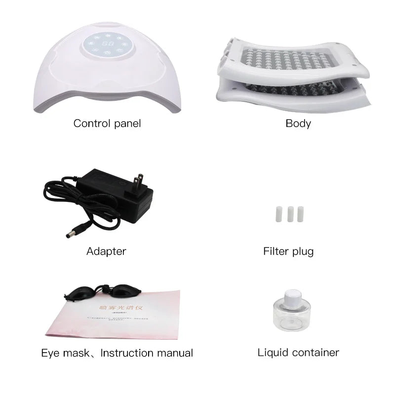 8 Colors Led Mask Infrared Light Therapy Cold Nano Spray Facial Spa Acne Skin Care Face&Body Mask Salon LED Photon