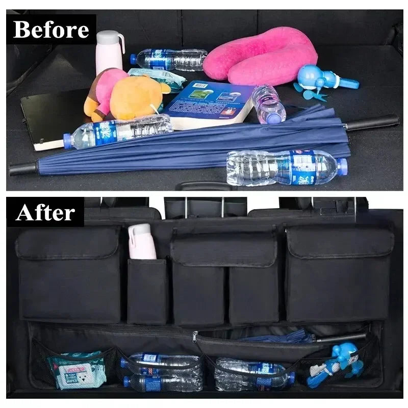 Car Trunk Organizer Backseat Storage Bag High Capacity Multi-use Oxford Car Seat Back Organizers Automobile Interior