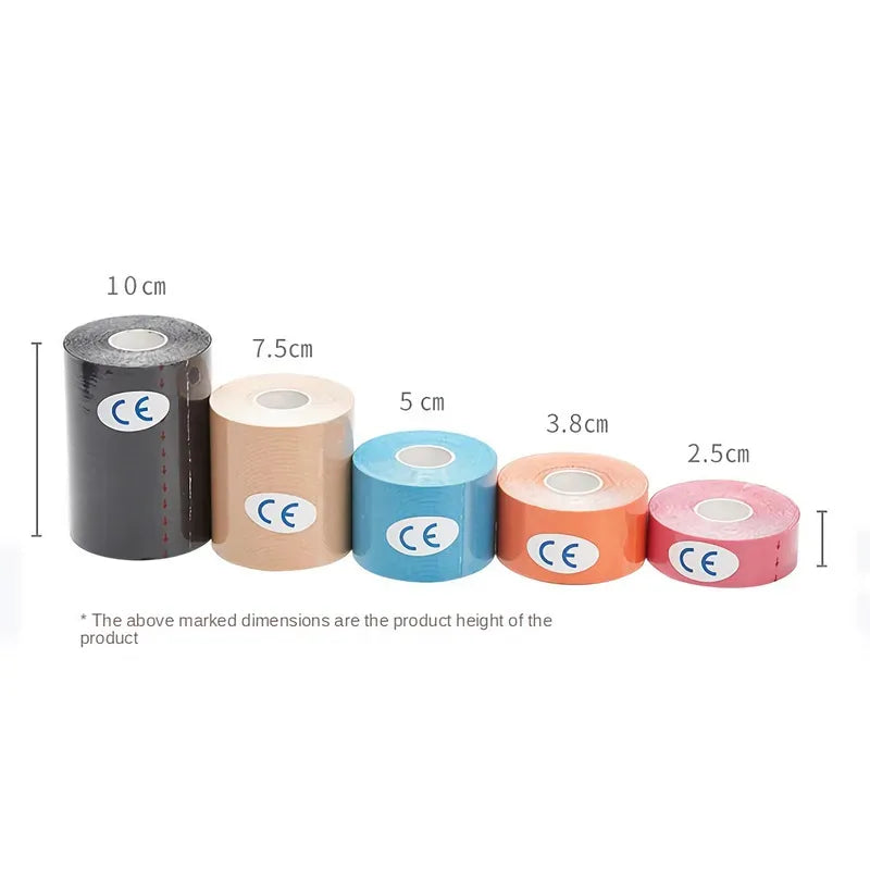 Colorful Kinesiology Tape Muscle Patch Athletes Elastic Water Resistant Kinetic Kinesiology Tape For Knee Pain Shoulder Muscle