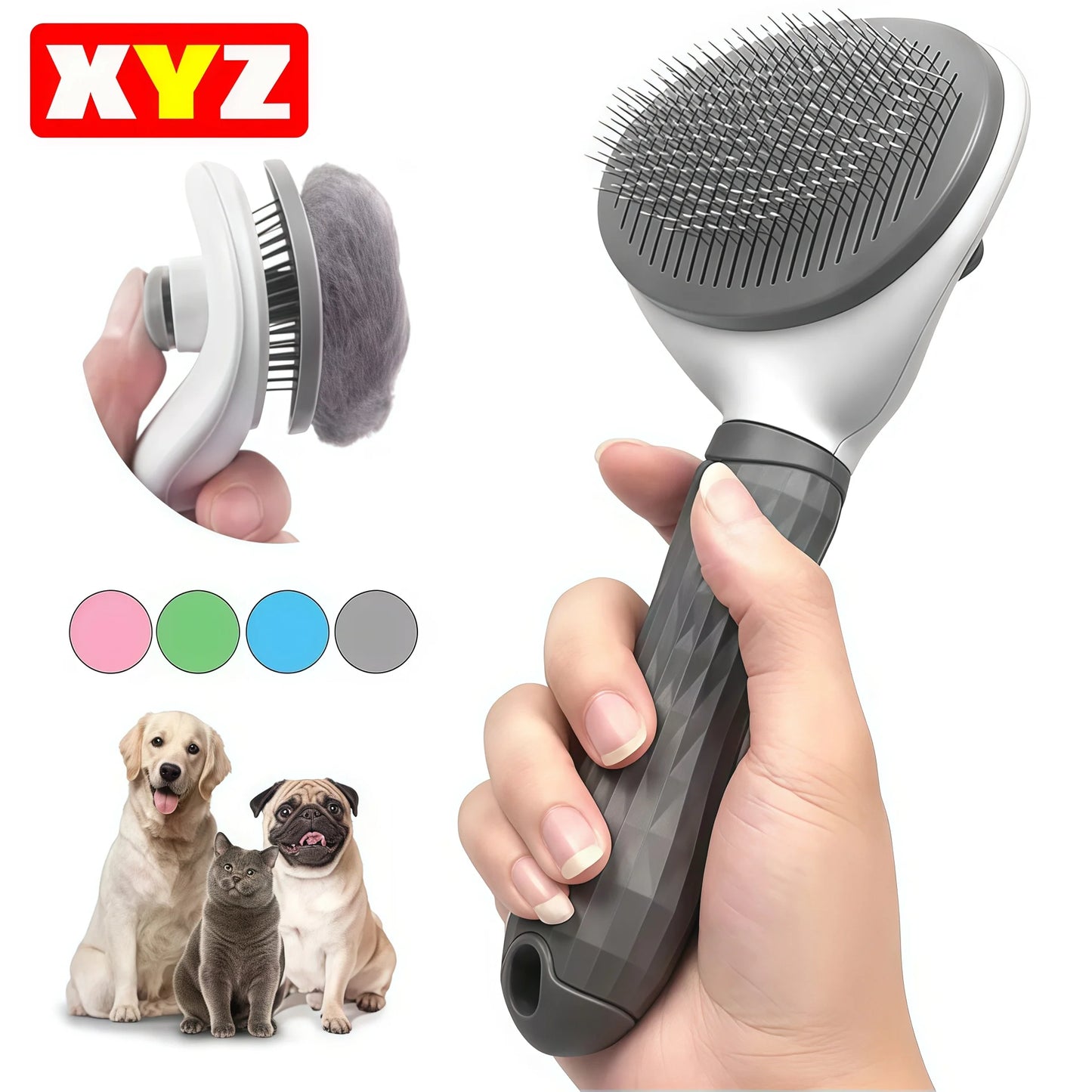 Pet Dog Brush Cat Comb Self Cleaning Pet Hair Remover Brush For Dogs Cats Grooming Tools Pets Dematting Comb Dogs Accessories