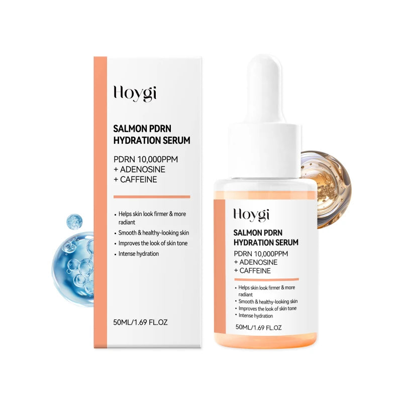 Korean Salmon PDRN & Copper Peptide Face Serum,Centella Asiatica Hydrating Repair Essence, Lightweight Glow Moisturizer All Skin
