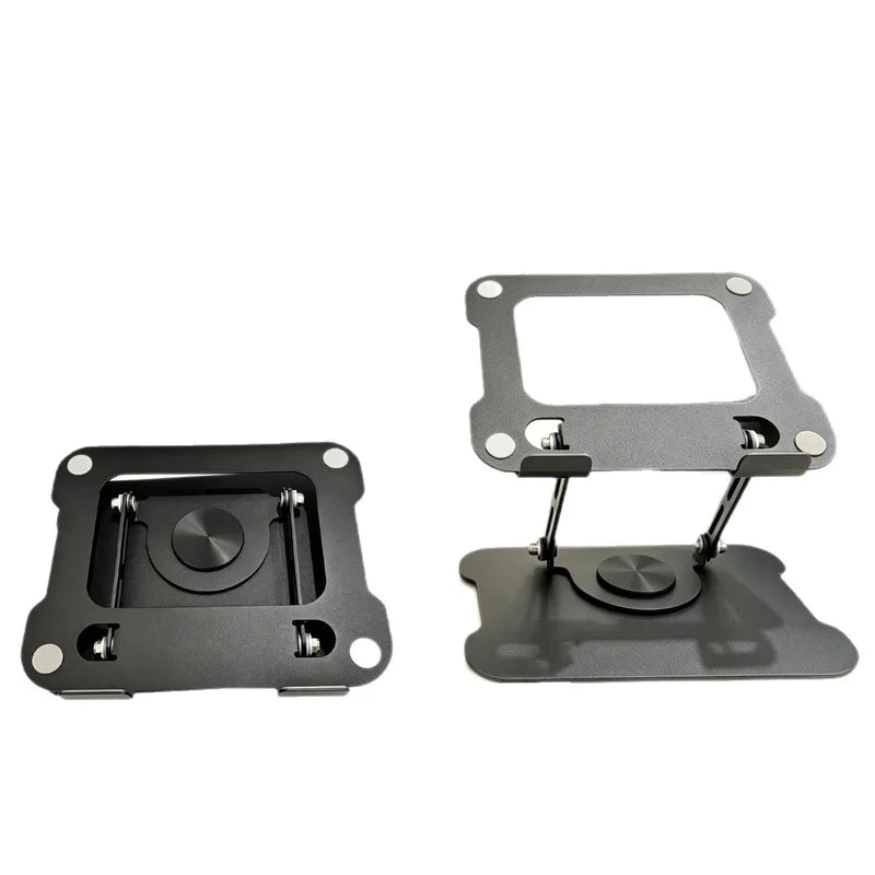 Laptop Stand Made Of Carbon Steel, Rotatable, For Office Desktop, Foldable, Adjustable Height, Enhances Heat Dissipation