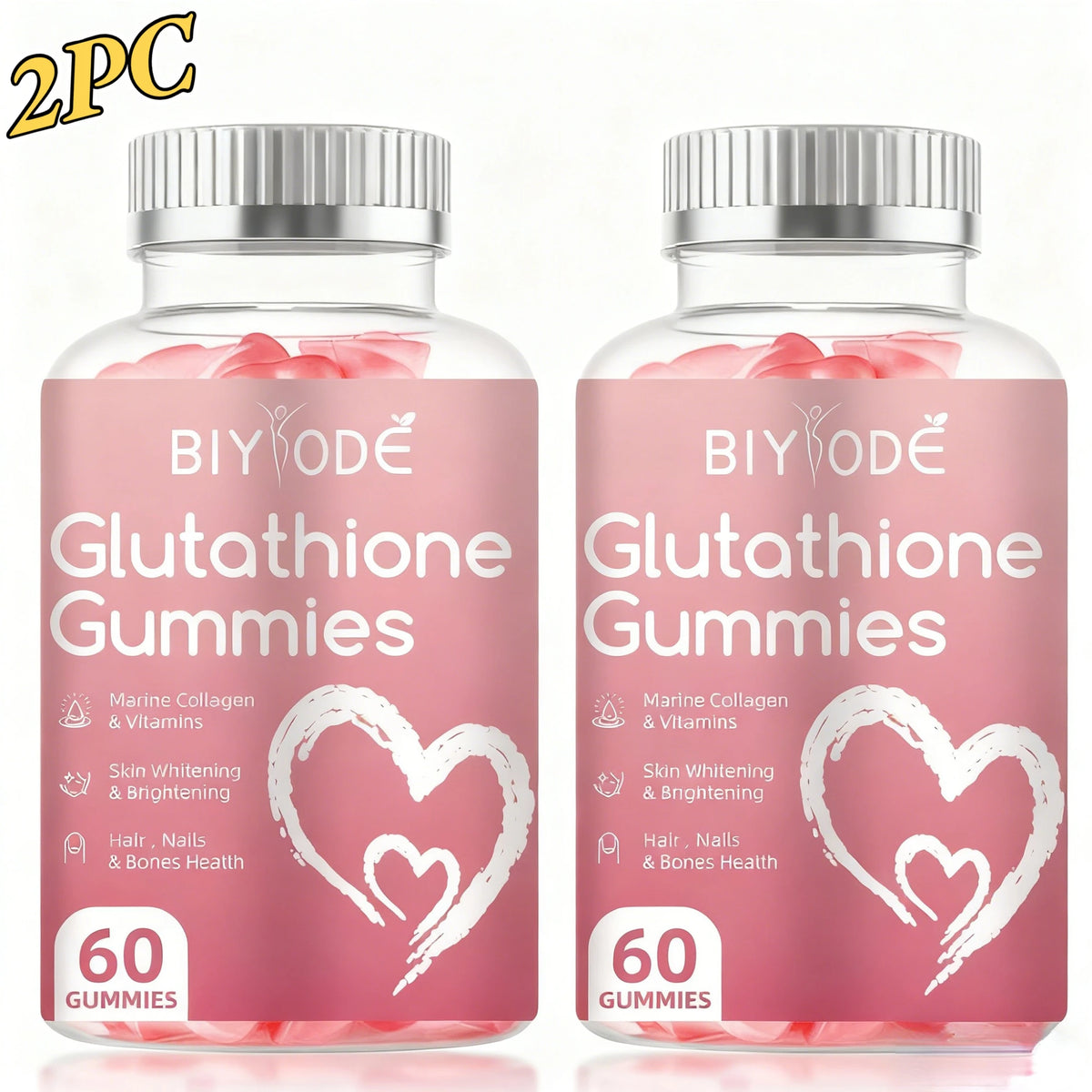 2 Pack Glutathione Supplement Collagen Gummies