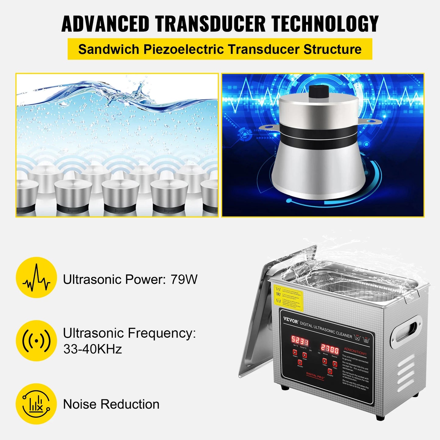 SucceBuy 2L 3L 6L 10L 22L 30L Ultrasonic Cleaner Stainless Steel Portable Cleaning Washing Machine Ultrasound Home Appliance