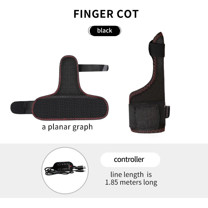 Heating Massage Finger Braces 3 Levels Hot Compress Massage Finger Brace Hand Finger Protector Massage Instrument Spa