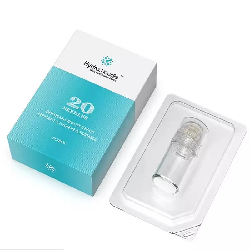 Reusable Hydra 20 Pin Derma Stamp Titanium Microneedle Hydra Needle Skin Care Whitening Bottle Roller For Skin Rejuvenation