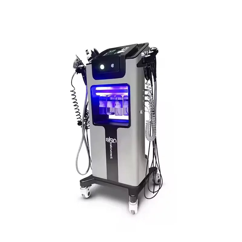 High-Efficacy Spa Skin Care Apparatus 10 in 1 Combined Hydro Dermabrasion and Aqua Peeling Technology It Integrates Deep Facial Cleansing, Skin Tightening, Face Lifting, and Skin Rejuvenation Features Secure Soft Treatment Pr