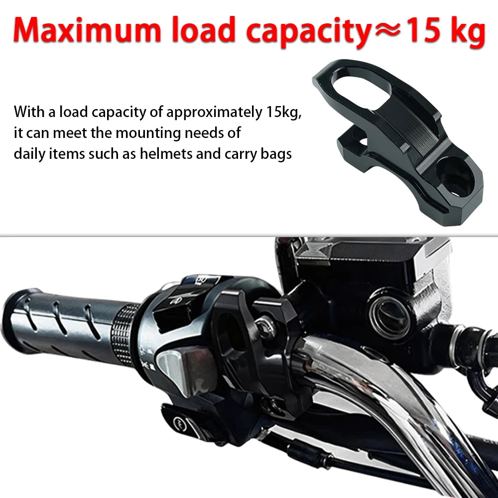 CNC Aluminum Motorcycle Handlebar Helmet Hook Hanger Bracket Universal Accessories