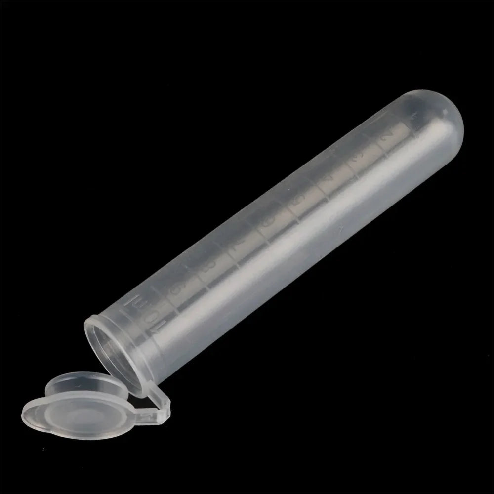 10Pcs Centrifugal Test Tube 10ml Snap Cap Round Bottom Centrifuge Tube Vial Sample Container Specimen Tube Laboratory Supplies