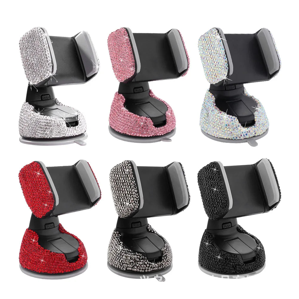 New Crystal Diamond Car Phone Holder Bling Rhinestone Car Mount Magnetic Stand Mobile Phone GPS Holder For IPhone Samsung Xiaomi