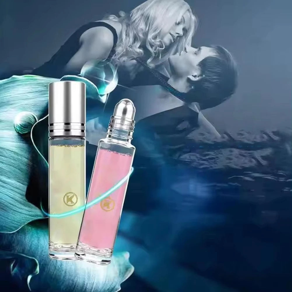 10ml Unisex Roll On Eau De Toilette Fresh Natural Fragrance Pheromone Temptation Lasting Dating Mini Portable Ball Body Parfum