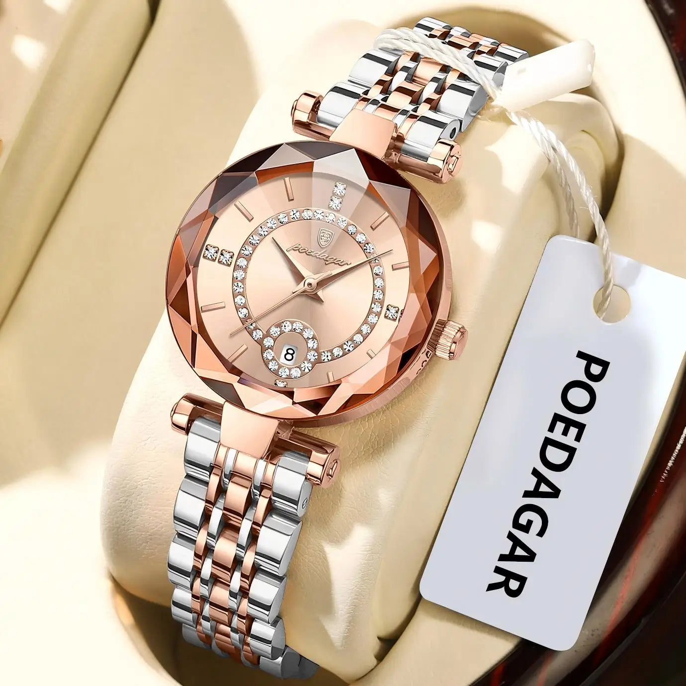 POEDAGAR Luxury Brand Women's Watches Waterproof Stainless Steel Date Ladies Wristwatch Fashion Elegant Quartz Woman Watch Reloj