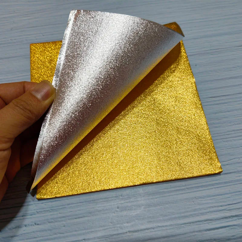 100pcs 15x15cm Gold Silver Pink Blue Purple Peel Aluminum Foil Paper Wedding Chocolate Wrapper Candy Wrapping Pastry Packing Bag