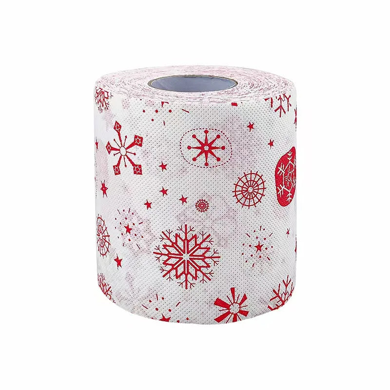 Christmas Toilet Roll Paper, Happy 2026 New Year Supplies, Xmas Tissue Roll Napkin Kitchen Tool, Home Decoration for Holidays