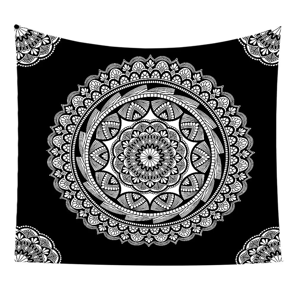 VIKAMA Star and Moon Embroidered Tapestry Constellation Boho Living Room Bedroom Meditation Room Decoration