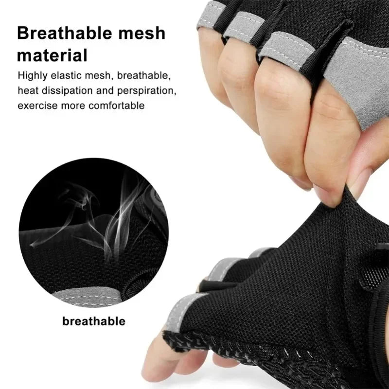 Cycling Gloves for Men Woman Fingerless Sports Fitness Training Gym Gloves Motorcycle Mtb Anti-slip Gloves Bicycle Accessories