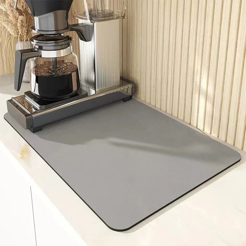 Super Antiskid Kitchen Absorbent Draining Mat Super Absorbent Draining Coffee Dish Drying Mat Quick Dry Tableware Mats S/M/L