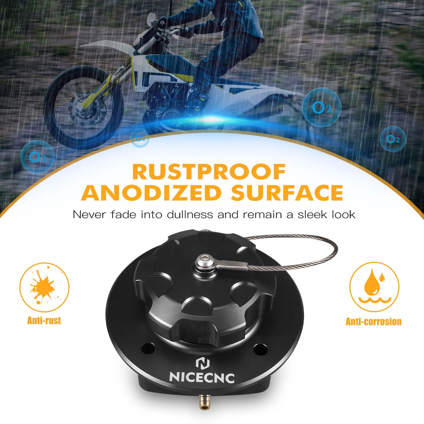 NICECNC For Husqvarna 701 SM Supermoto Enduro 2016-2024 Motorcycle Fuel Filler For GasGas 700 Enduro Supermoto 2022-2024