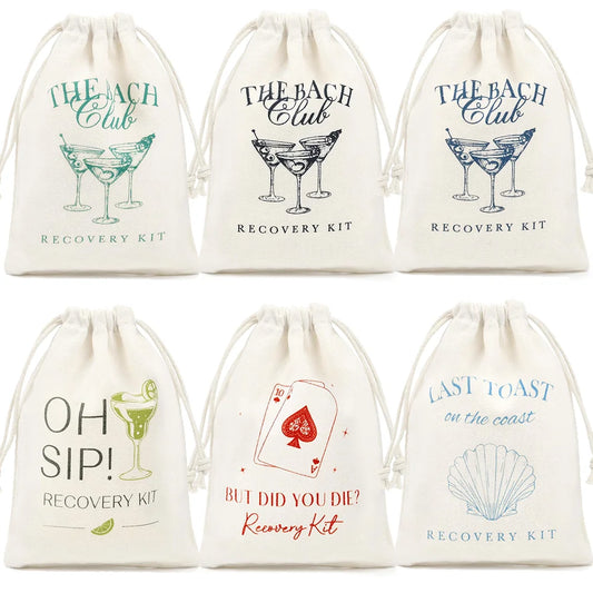 6/12Pack Margarita Oh Sip Hangover Kit Bags for Wedding Bachelorette Birthday Party Favor 5x7 Inch Girls Trip Emergency Supplies