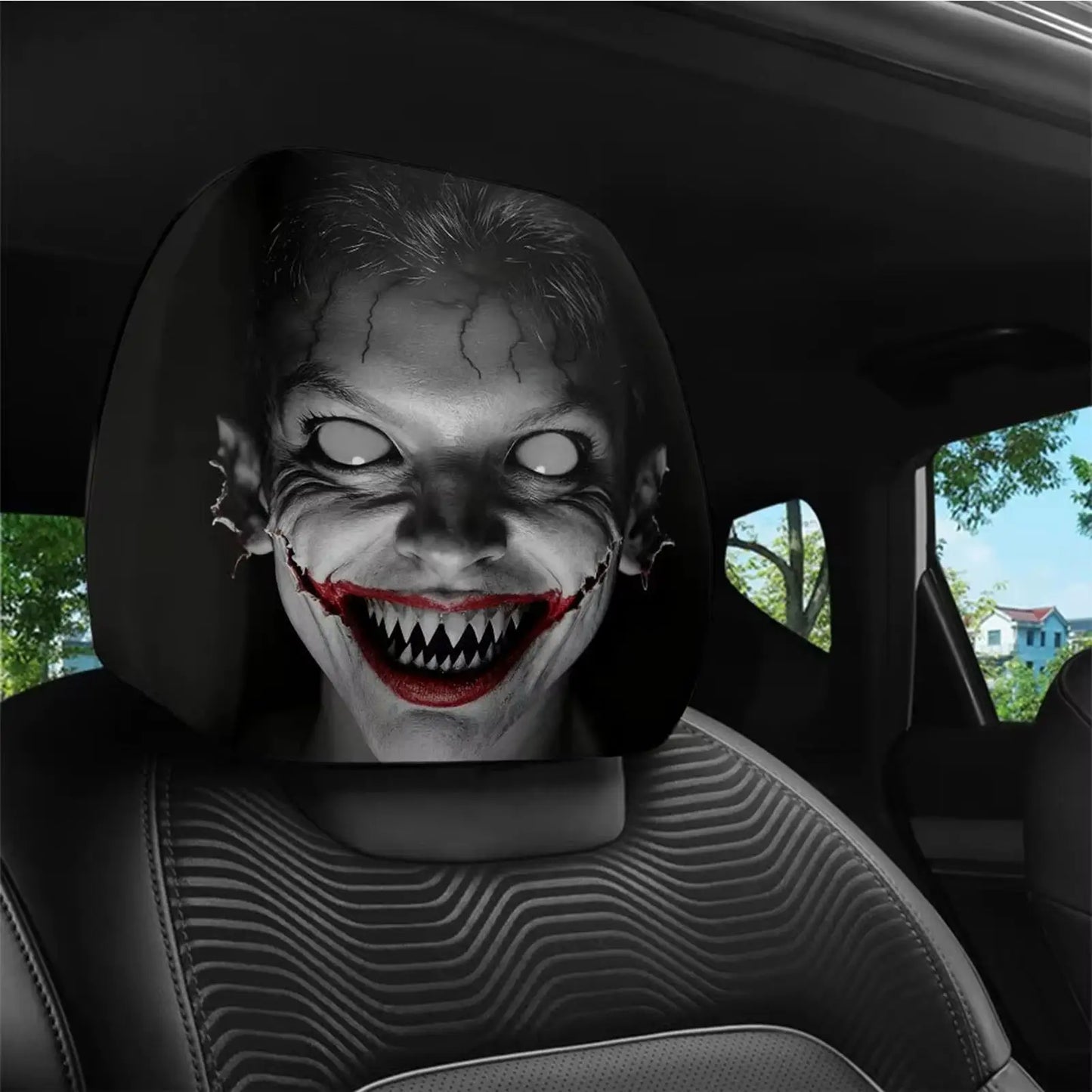 NEW Head Rest Cover For Car Universal Spooky Soft Funny Case Decor Car Headrest Covers For Daily Commuting Trip Home Trick Party