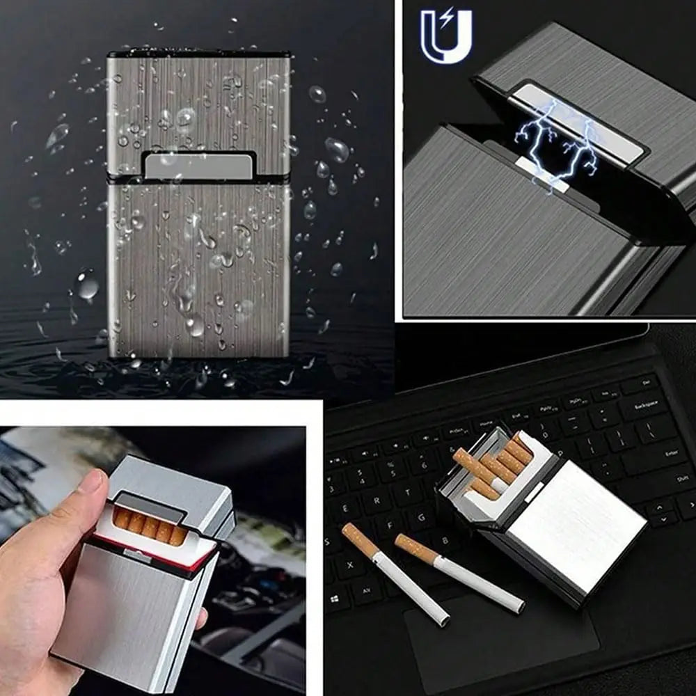 Aluminum Plastic Tobacco Holder Box Portable King Size Regular Cigarette Storage Container Outdoor Daily Smoking Accessories