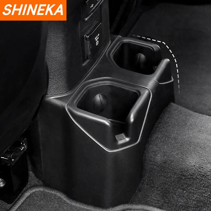 ABS Car Rear Seat Water Cup Holder Mount Storage Box Organizer for Jeep Wrangler JL Gladiator JT 2018-2023 Interior Accessories