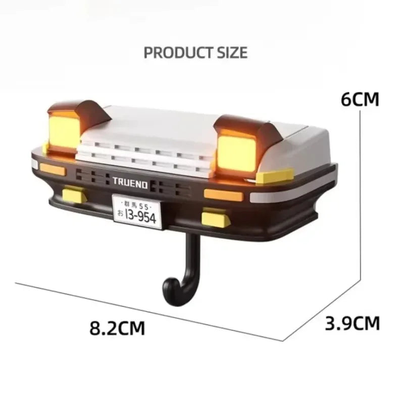 AE86 Car Headlight Key Holder Auto Pop-Up LED Lights Retro Accessories for Men Car Decoration Key Organizer with Adhesive