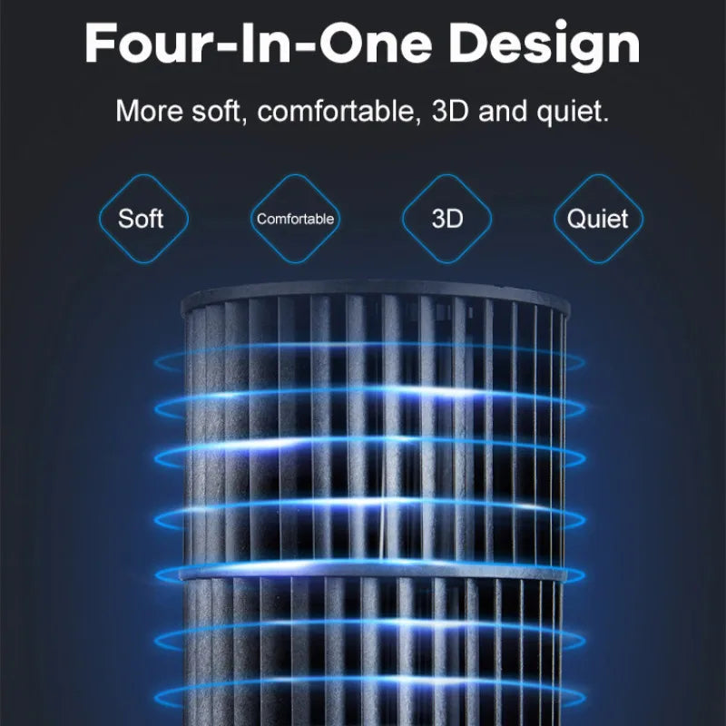 【wholesale】Household Mini Bladeless Tower Fan Portable USB Vertical Electric Fan