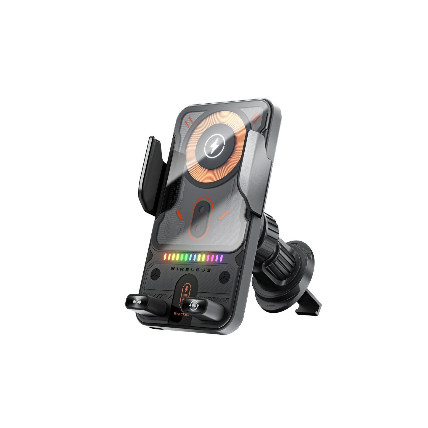 15W Wireless Charger Smart Induction Rotating Universal Car Mobile Phone Holder Air Outlet Clip For iPhone Samsung Xiaomi Huawei