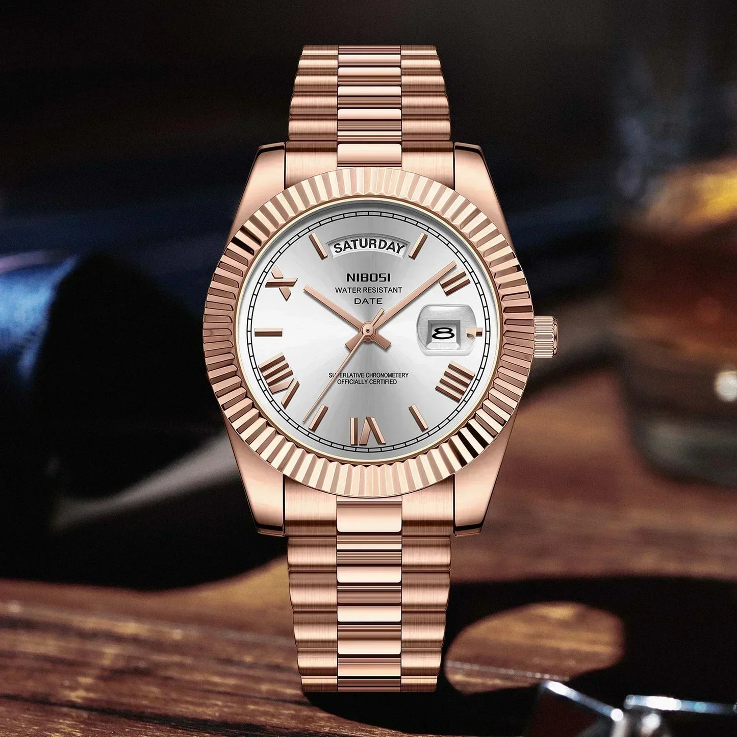 NIBOSI Fashion Watch Men Day Date Miyota Quartz Men Watch Top Brand Luxury Wristwatch Waterproof Steel Male Clocks Reloj Hombre