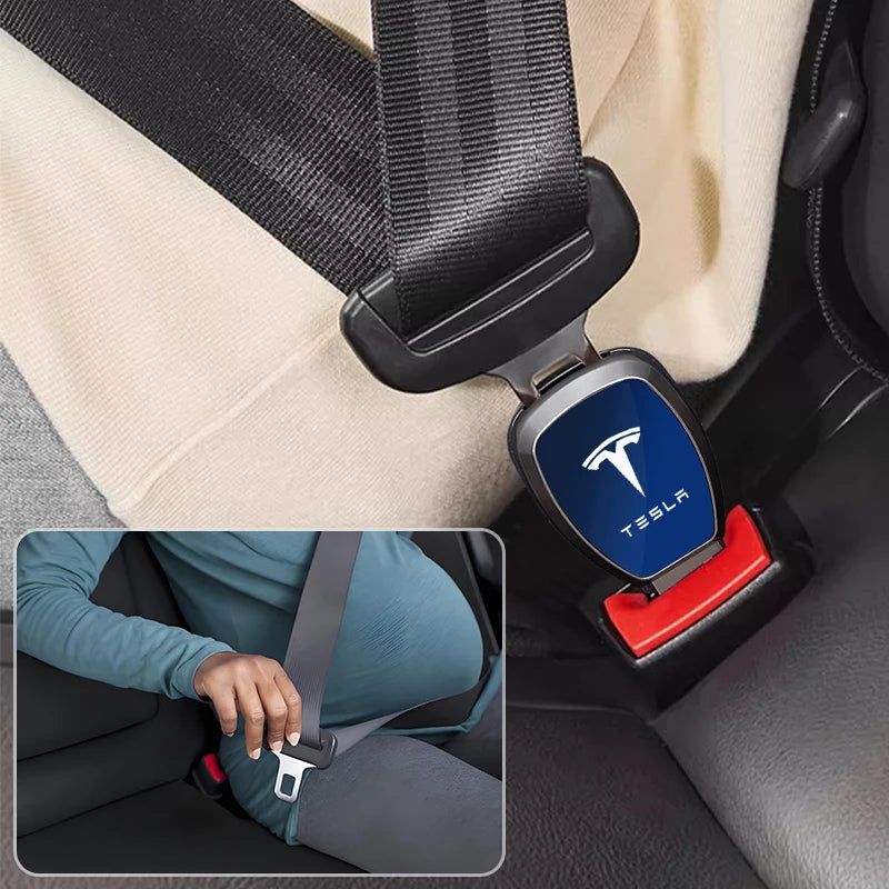 1/2PCS Car safety seat belt buckle clip car accessories For Tesla model 3 model X Y style Roadster Car styling