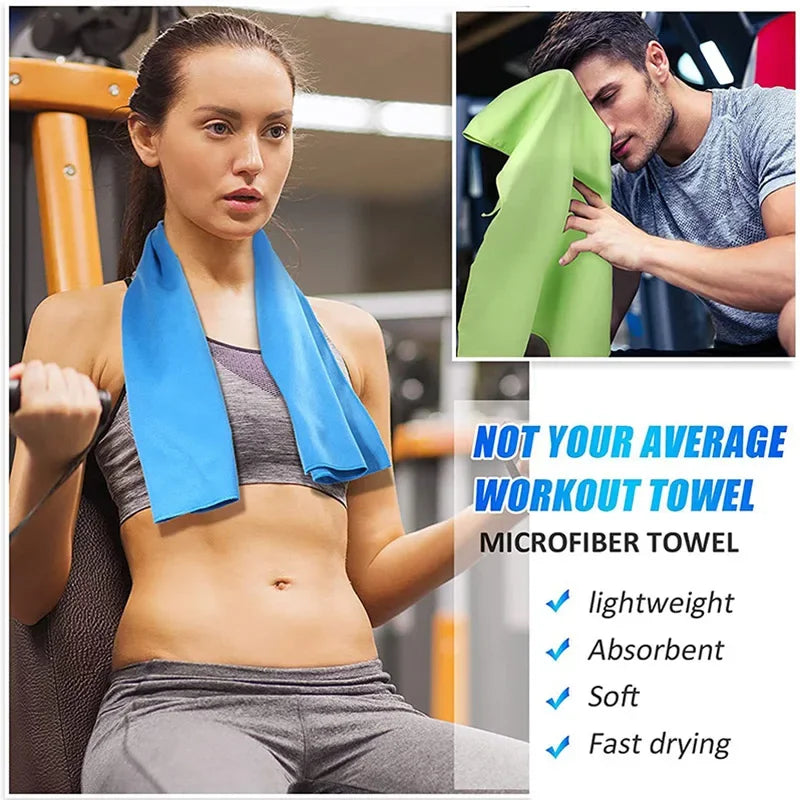 Quick-Drying Sports Towel 40x80/50x110cm Blue Grey Green Orange Swimming Gym Fitness Camping Running Beach Washcloth Towels