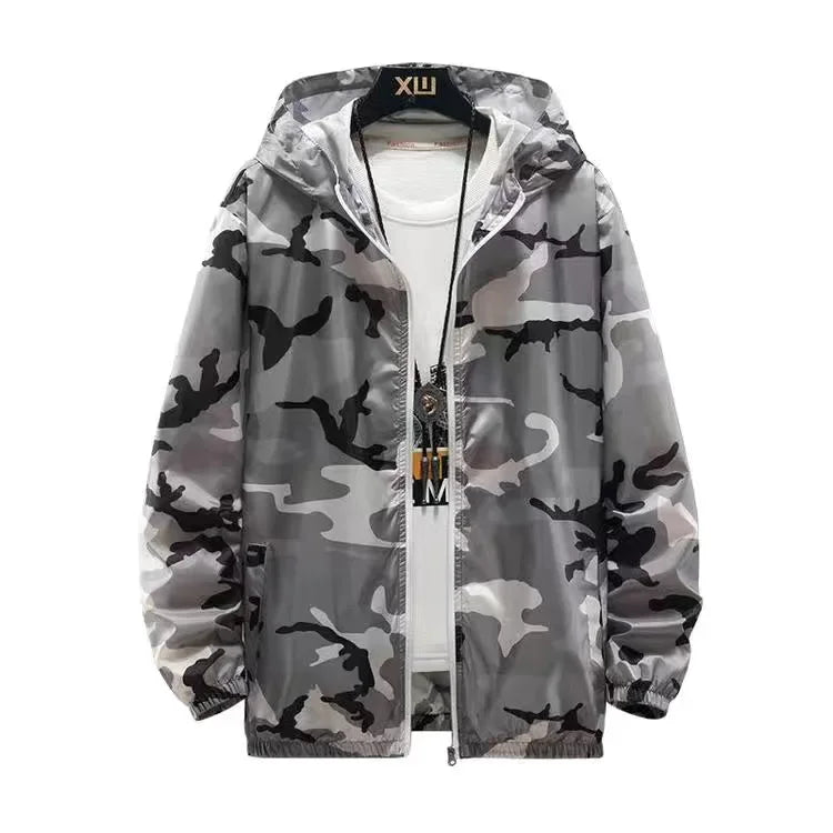 Men Women Running Sportswear Beach Hooded Clothes Couple Jackets Camouflage Transparent Sunscreen Coat  Camo High Quality Clothe