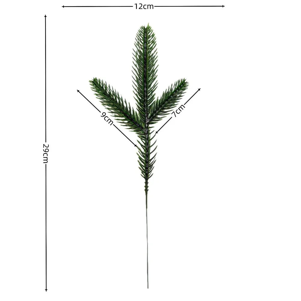 10pcs Poinsettia Christmas Flower Christmas Tree Decoration Single Head Flower Red Fruit And Pine Needle Vase Desktop Decoration