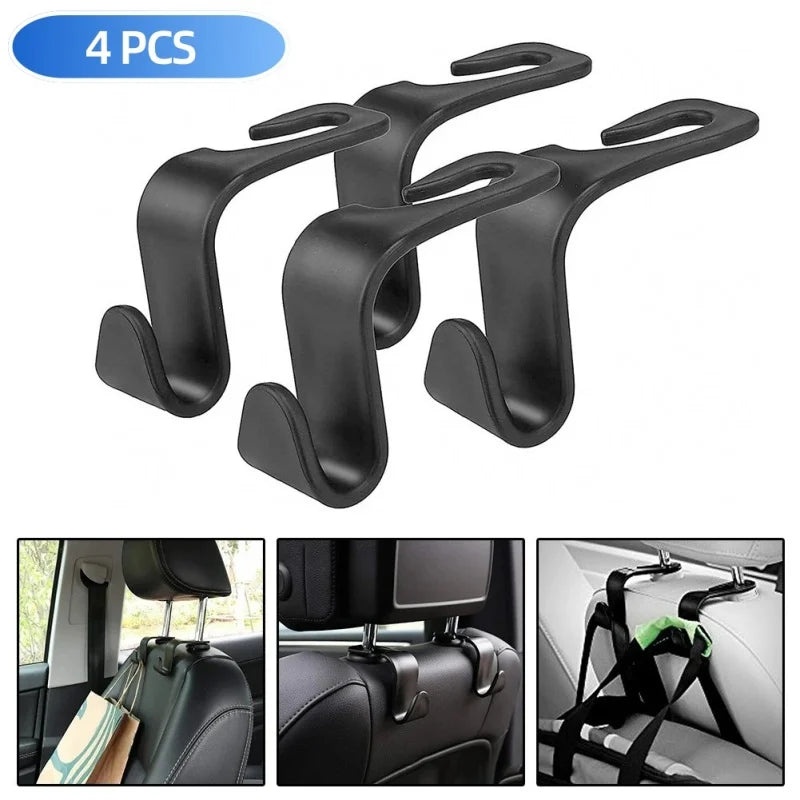 2/4/8 PCS Car Seat Back Hook Universal Car Single Hook Hanger Headrest Storage Hanger Clip High Quality Car Interior Accessories