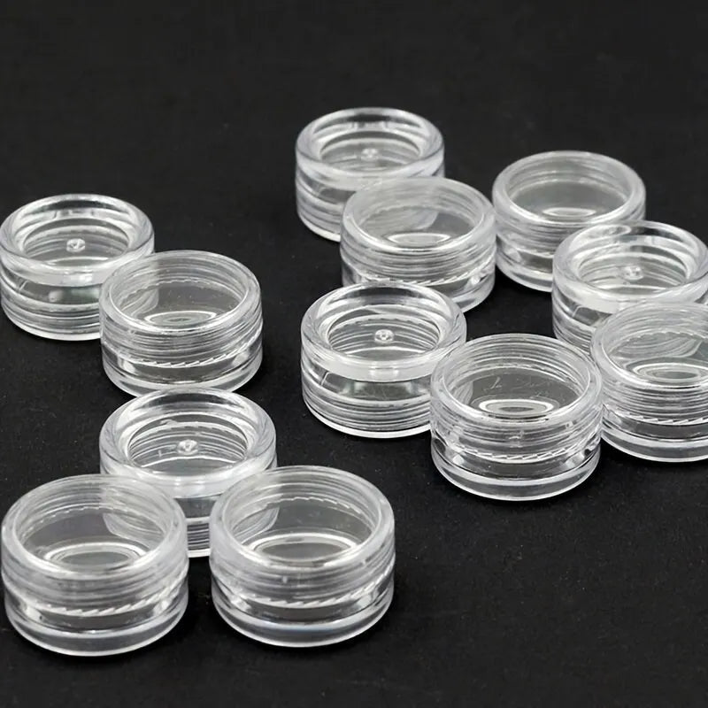 50/100/200pcs 5g Transparent Cosmetic Bottles Containers Pot Sample Clear Cream Jar for Nail Arts Small Clear Can Tin for Balm